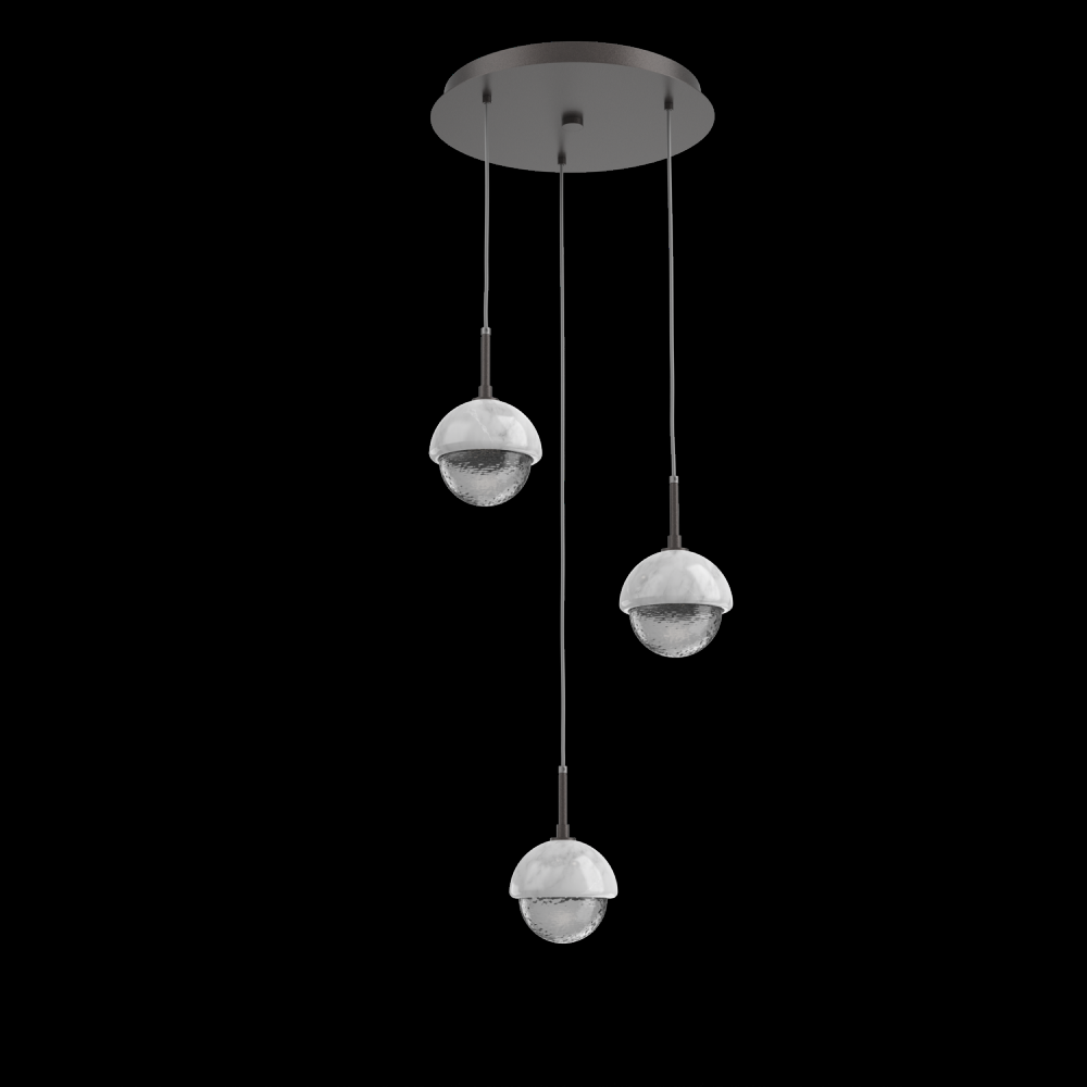 Cabochon Round 3pc Multi-Pendant