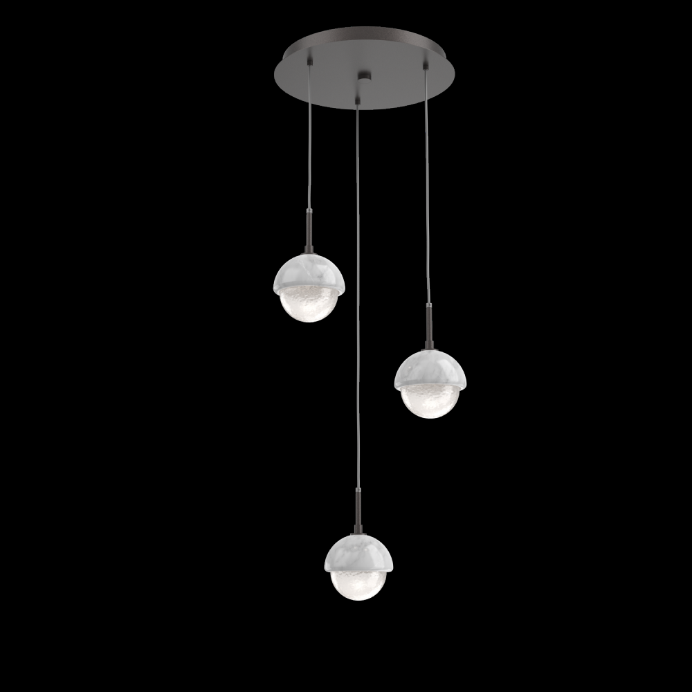 Cabochon Round 3pc Multi-Pendant