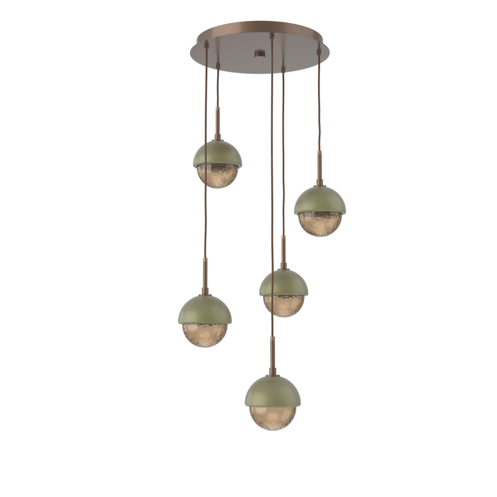 Cabochon Round 5pc Multi-Pendant