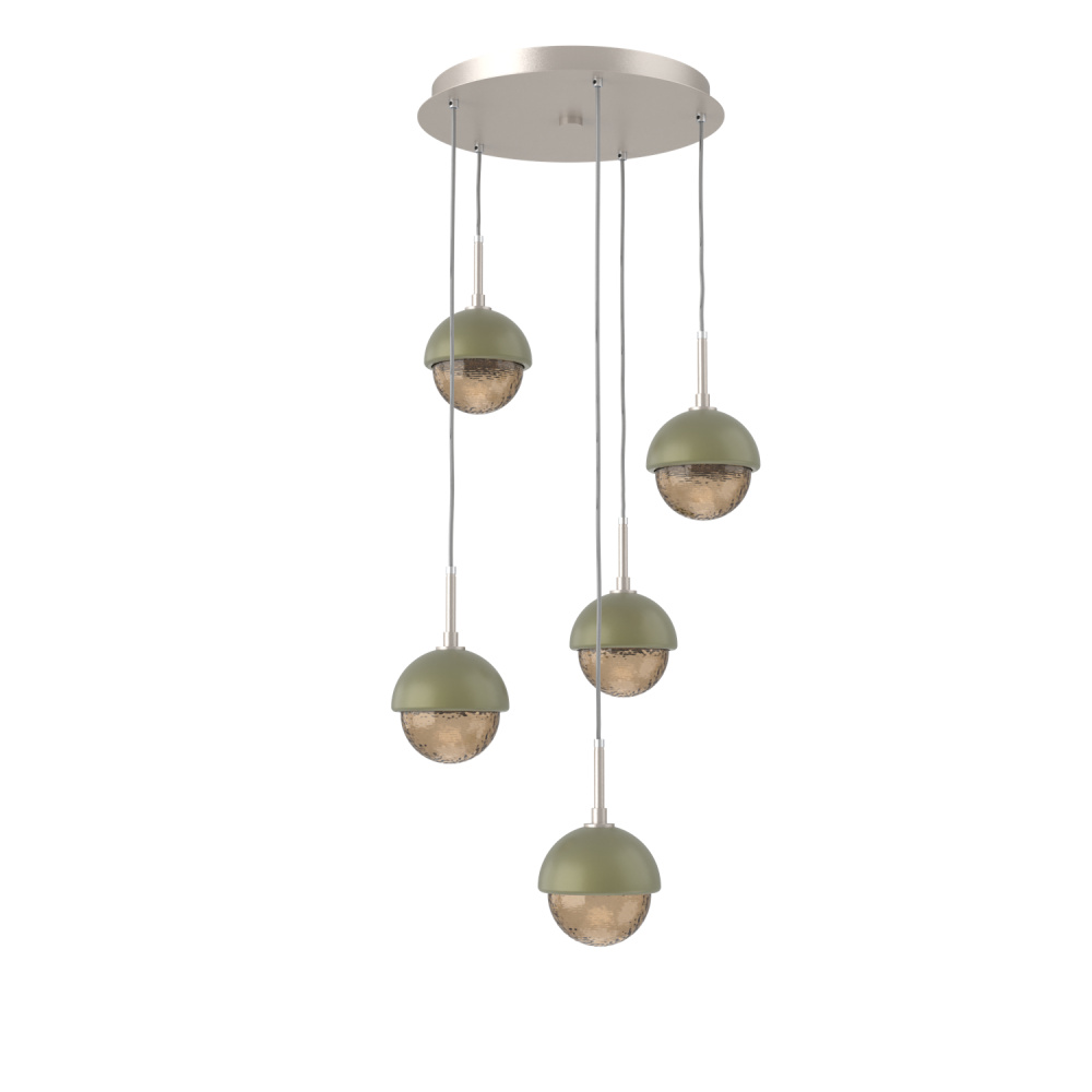 Cabochon Round 5pc Multi-Pendant