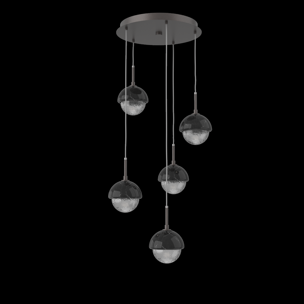 Cabochon Round 5pc Multi-Pendant