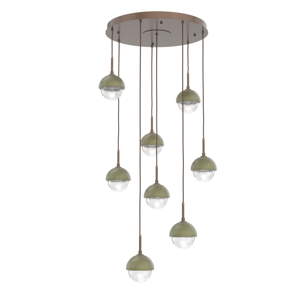 Cabochon Round 8pc Multi-Pendant