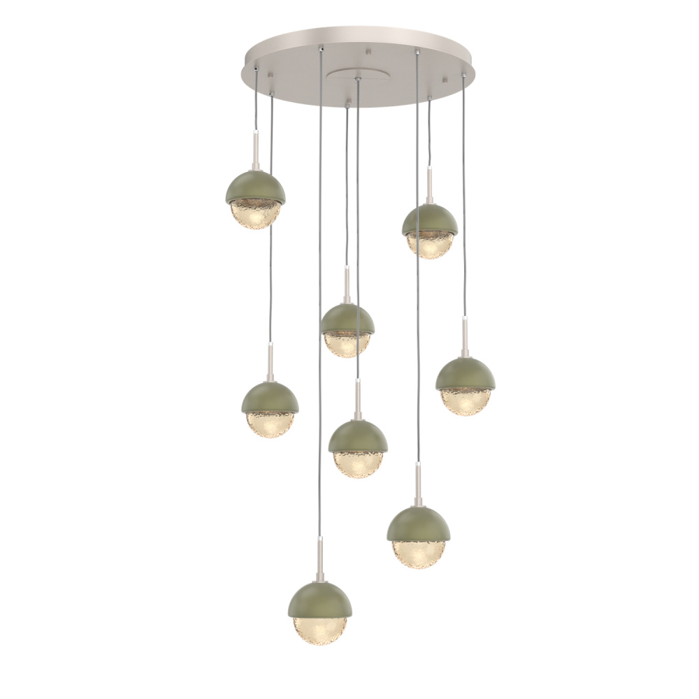 Cabochon Round 8pc Multi-Pendant