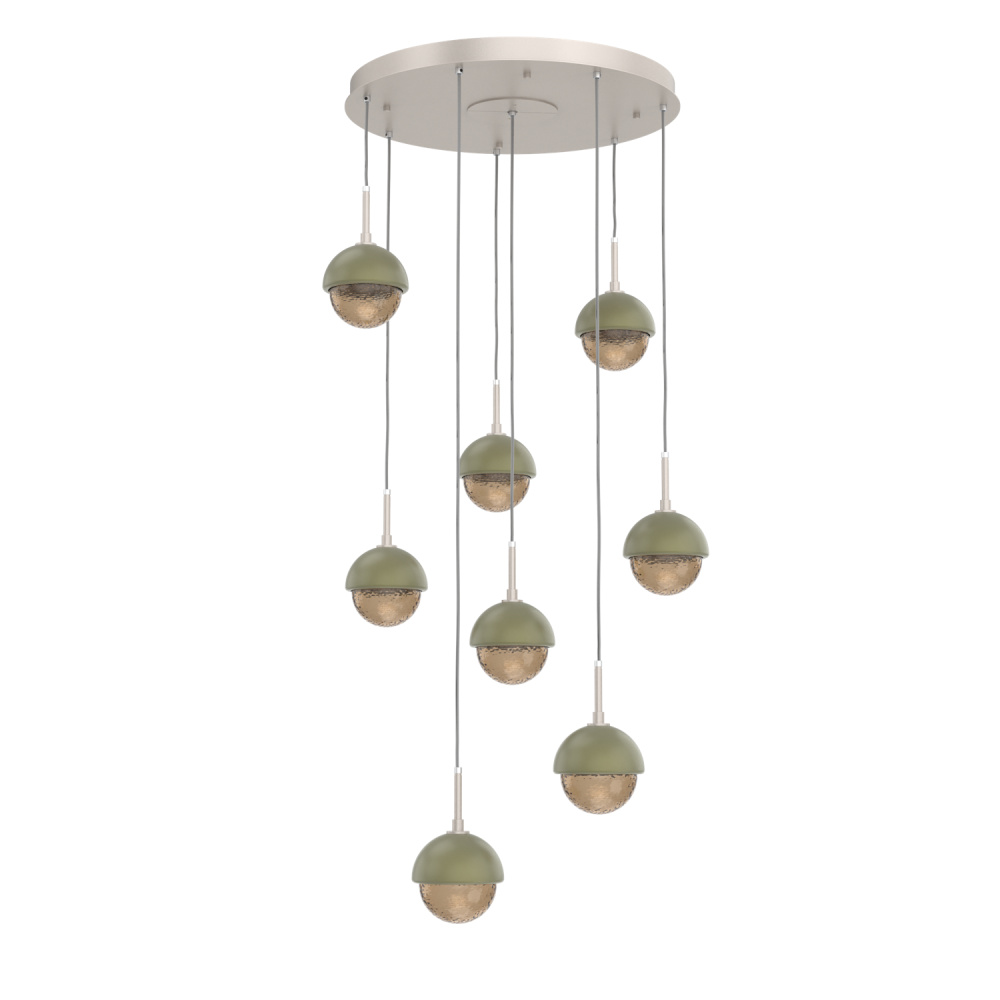 Cabochon Round 8pc Multi-Pendant