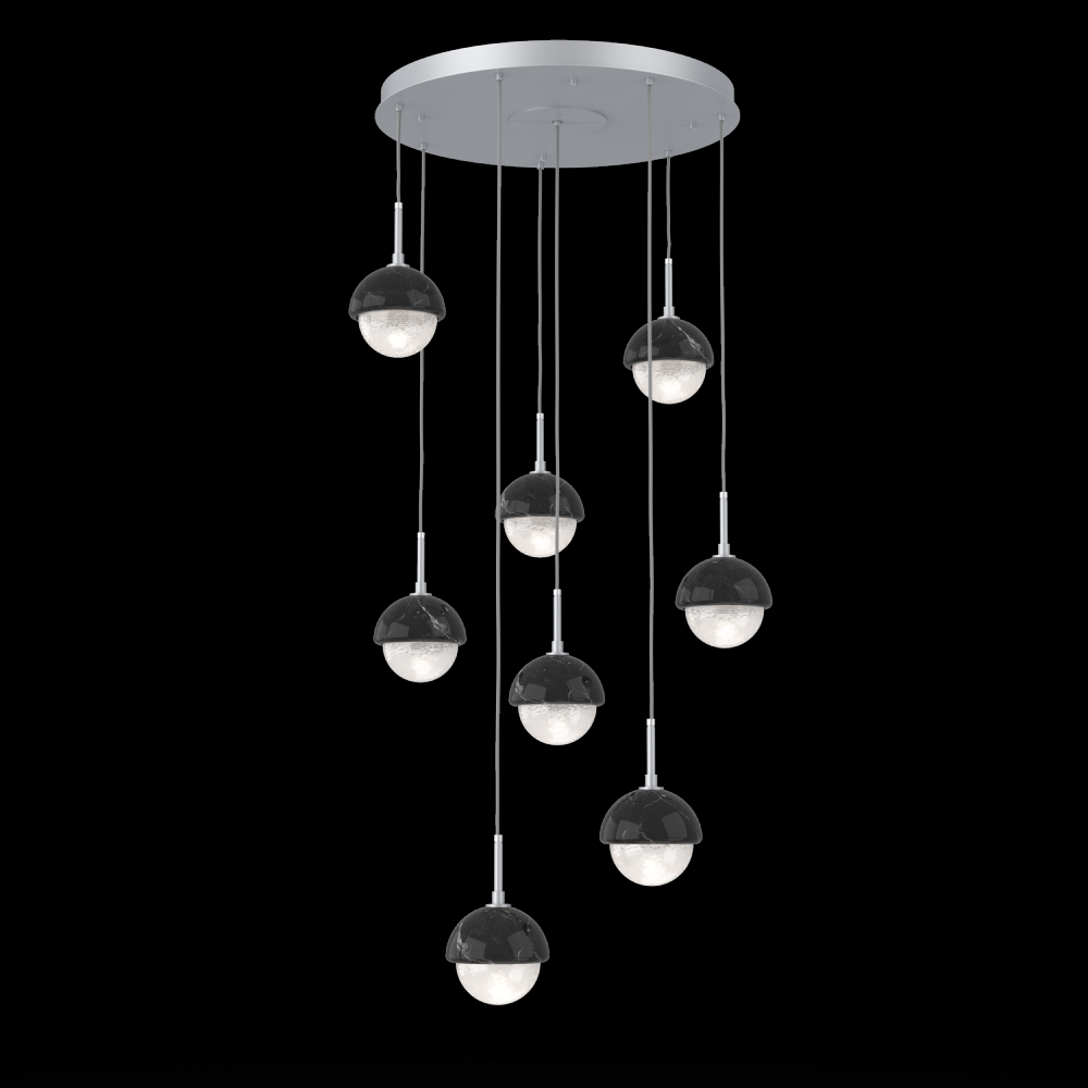 Cabochon Round 8pc Multi-Pendant