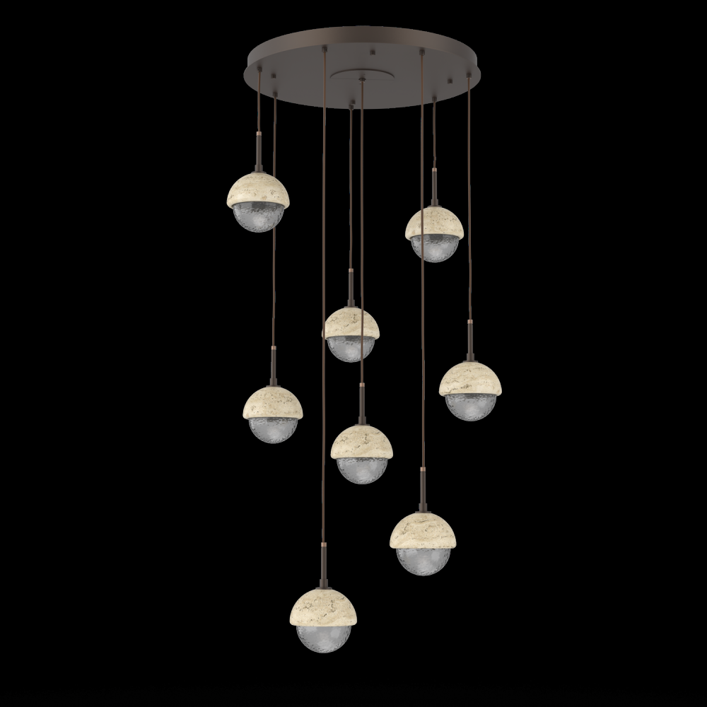 Cabochon Round 8pc Multi-Pendant