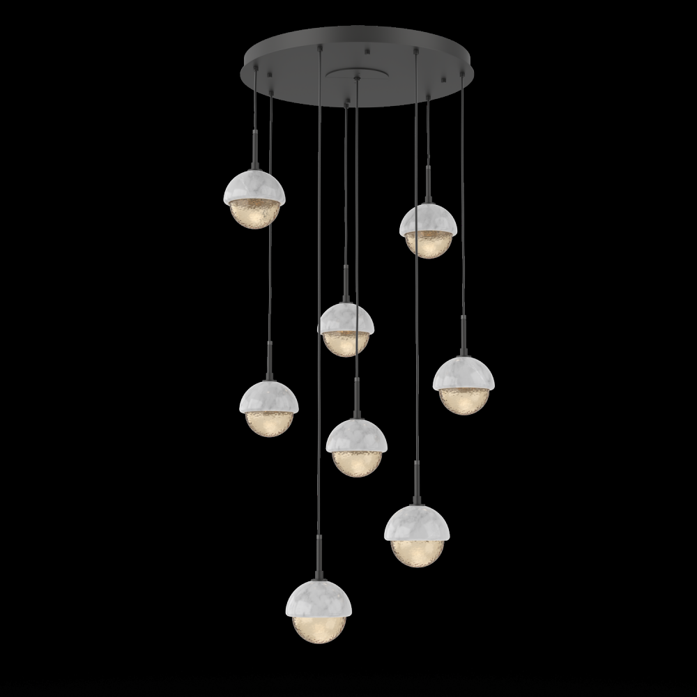 Cabochon Round 8pc Multi-Pendant