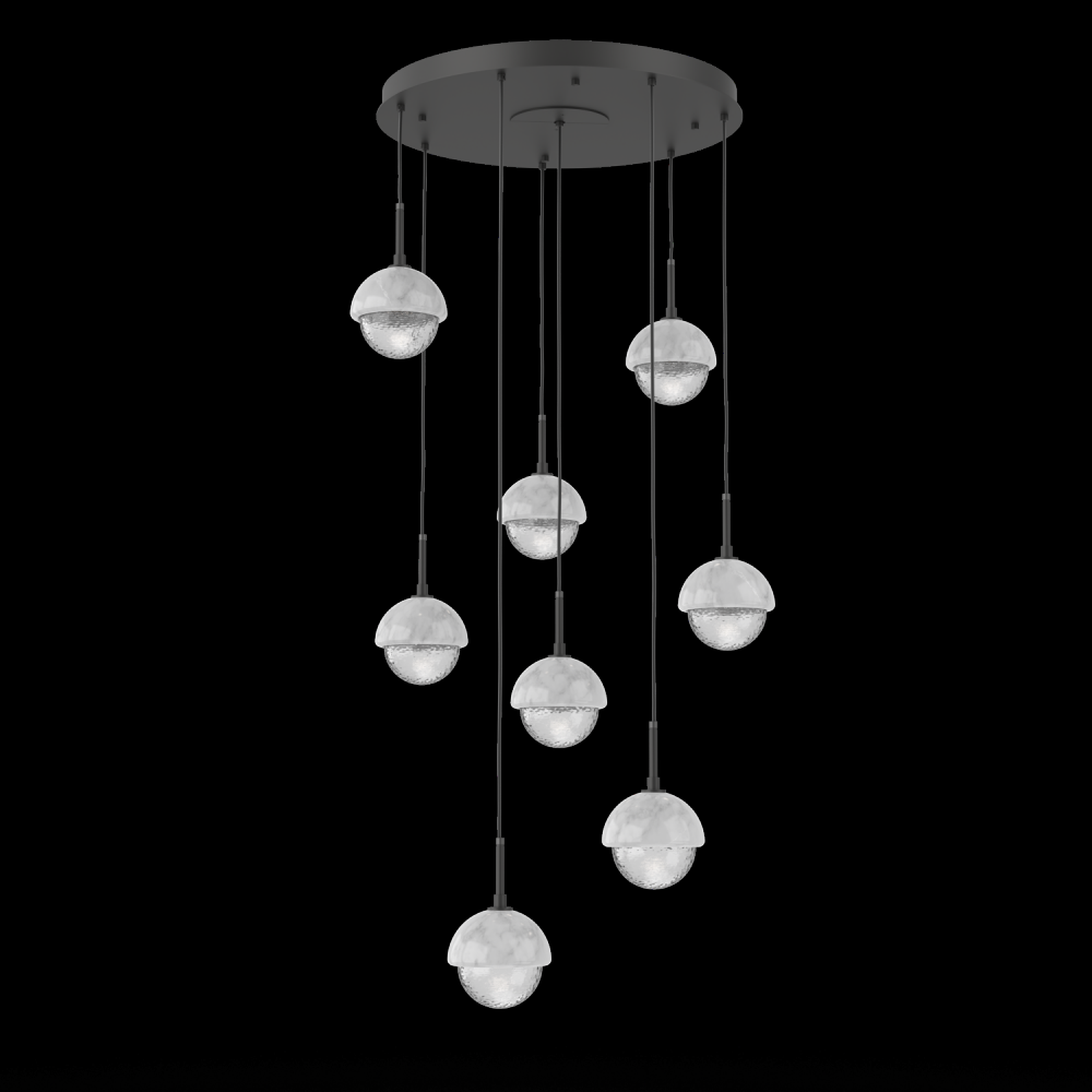 Cabochon Round 8pc Multi-Pendant