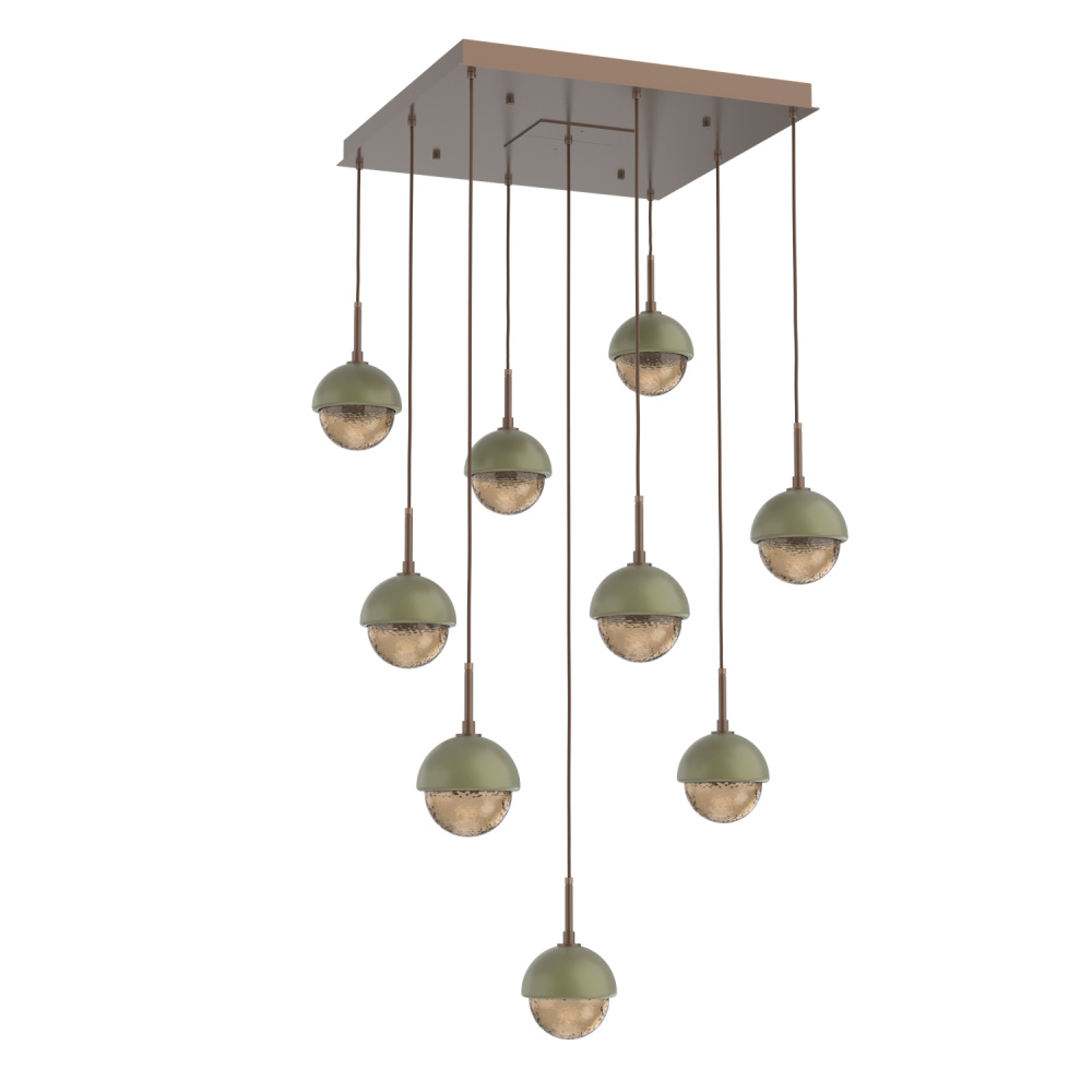 Cabochon Square 9pc Multi-Pendant