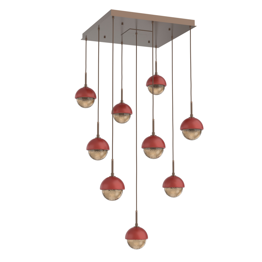 Cabochon Square 9pc Multi-Pendant