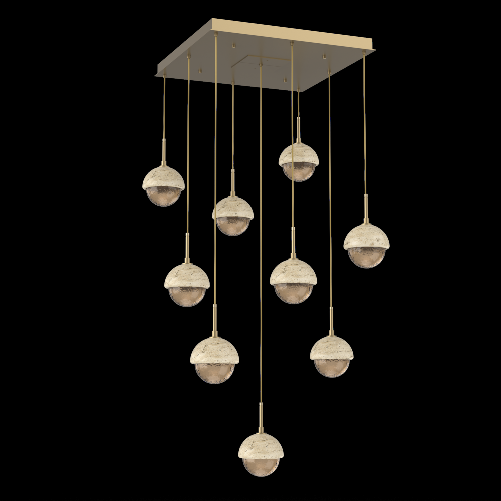 Cabochon Square 9pc Multi-Pendant