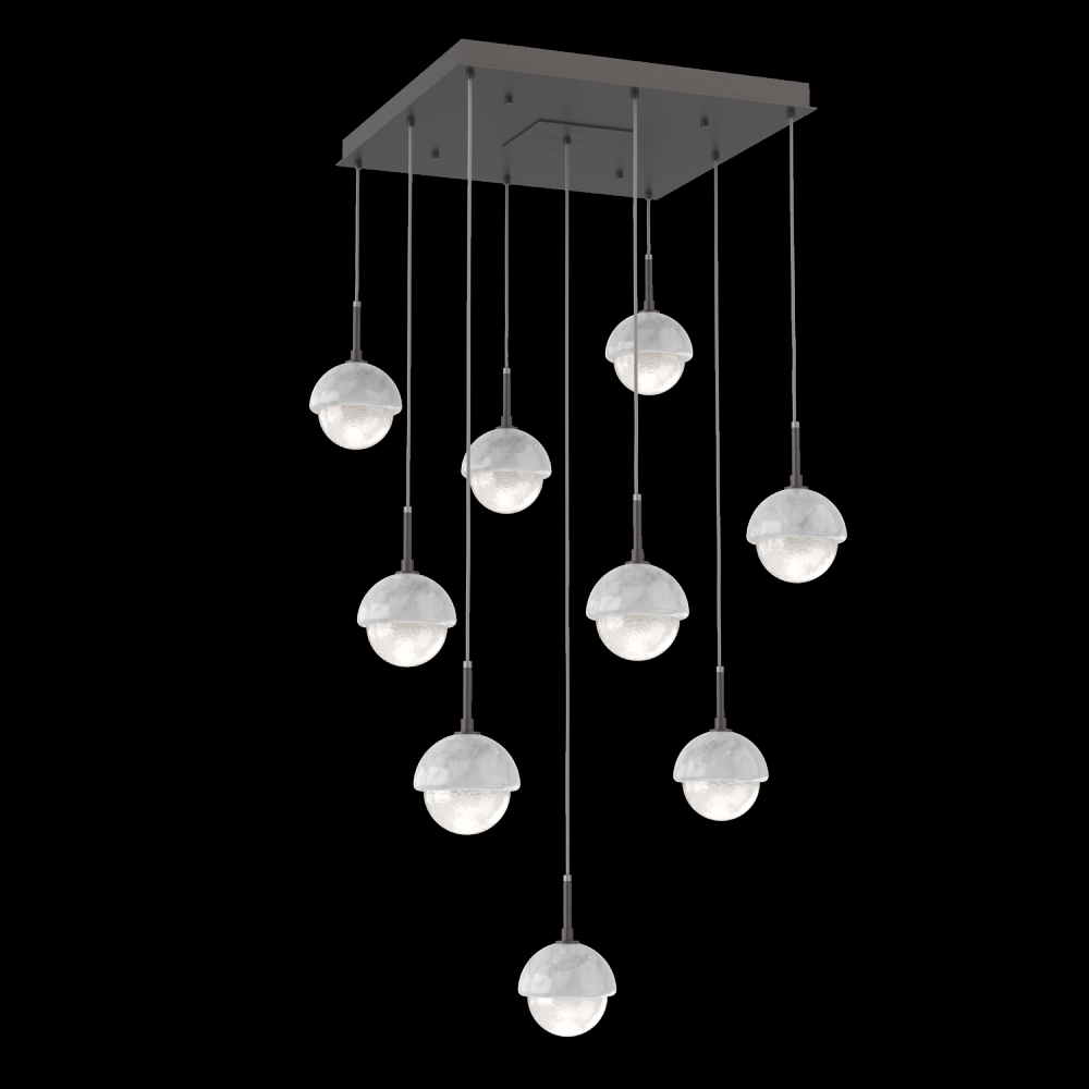 Cabochon Square 9pc Multi-Pendant