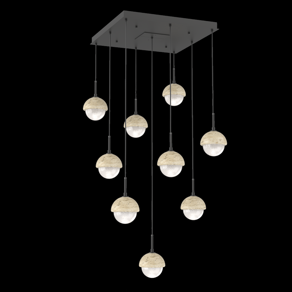 Cabochon Square 9pc Multi-Pendant