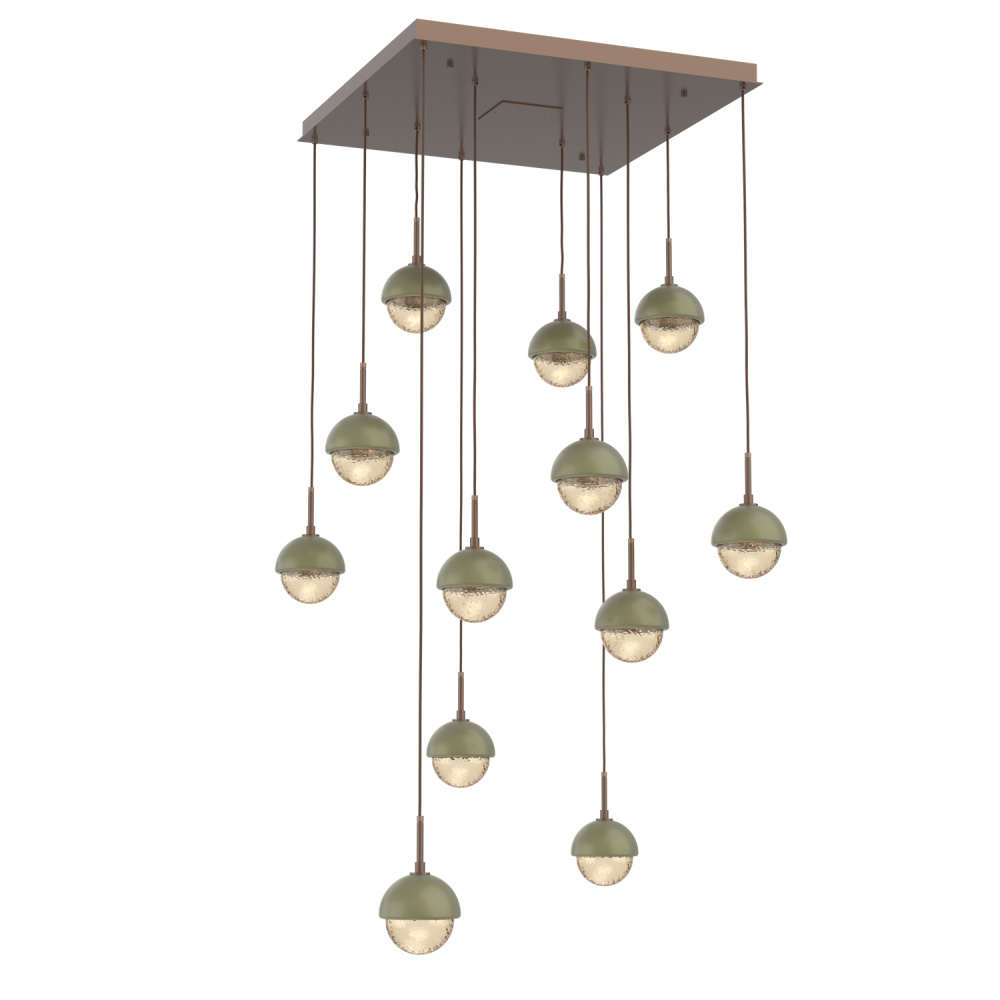 Cabochon Square 12pc Multi-Pendant