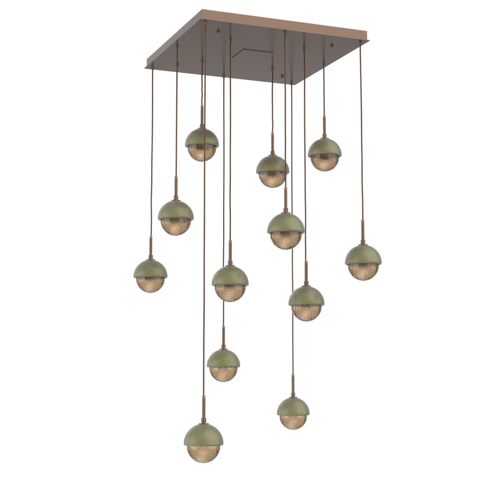 Cabochon Square 12pc Multi-Pendant