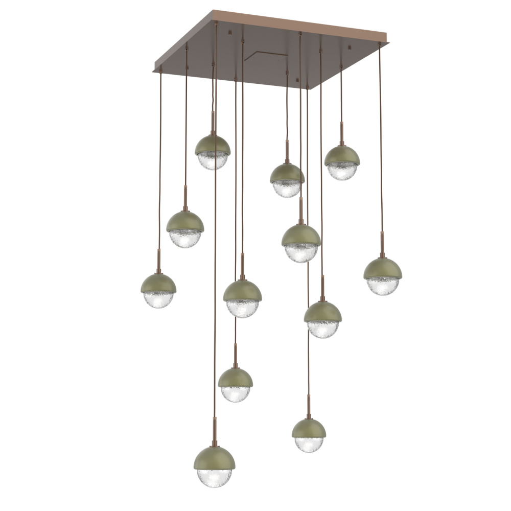 Cabochon Square 12pc Multi-Pendant