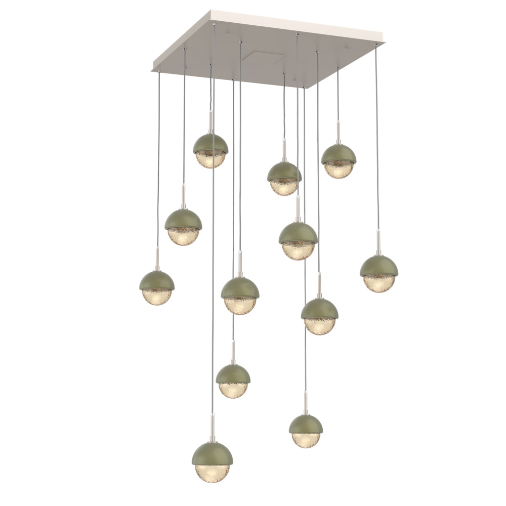 Cabochon Square 12pc Multi-Pendant