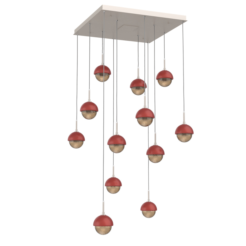 Cabochon Square 12pc Multi-Pendant