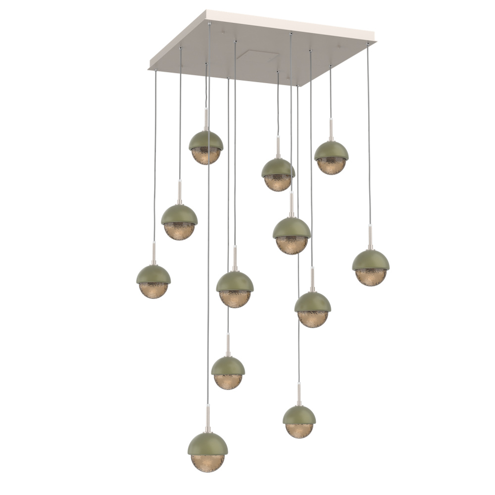 Cabochon Square 12pc Multi-Pendant