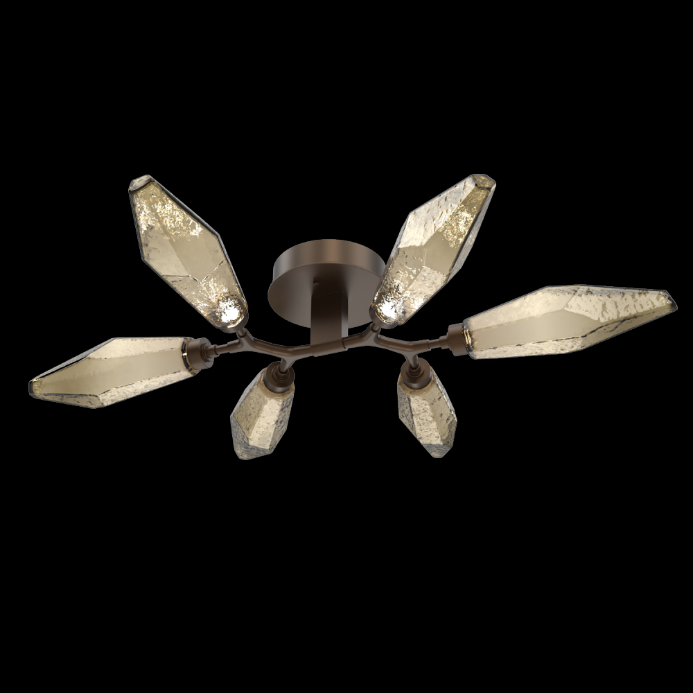 Rock Crystal 6-Light Flush Mount - Ready to Ship