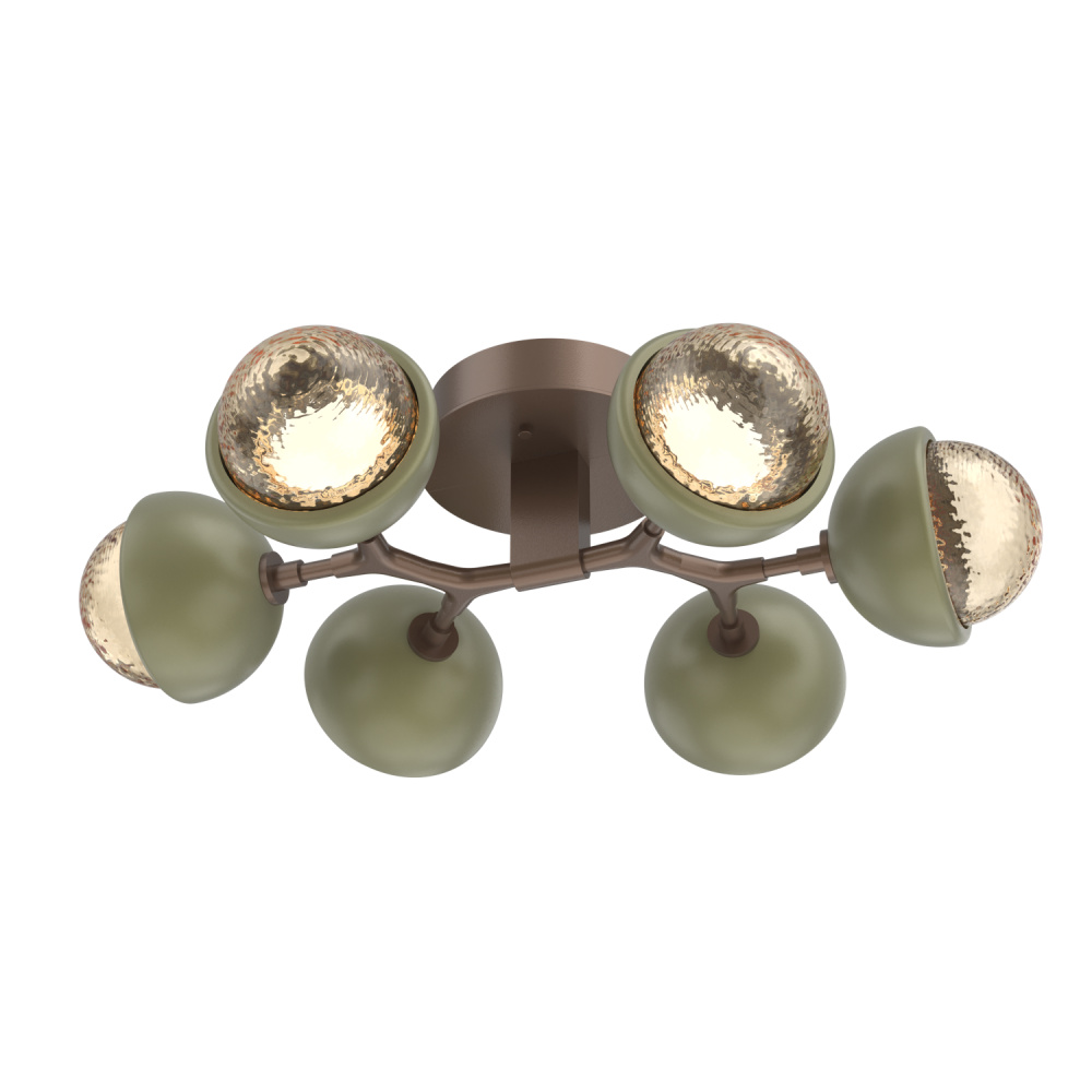 Cabochon Flush Mount Burnished Bronze