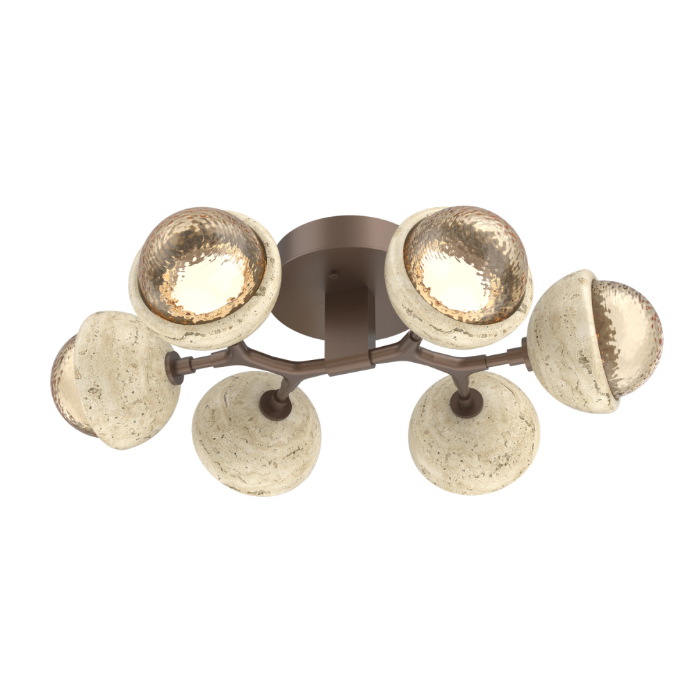 Cabochon Flush Mount Burnished Bronze