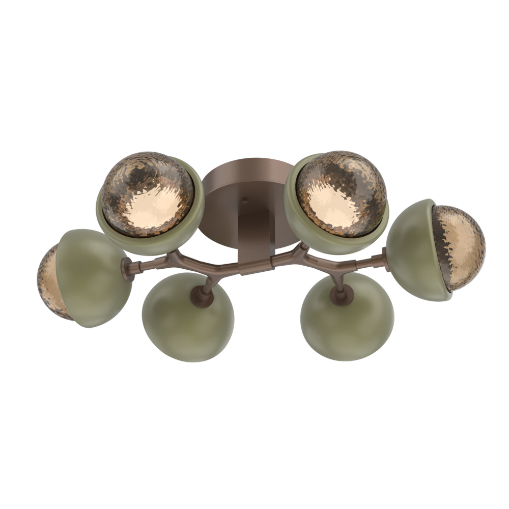 Cabochon Flush Mount Burnished Bronze