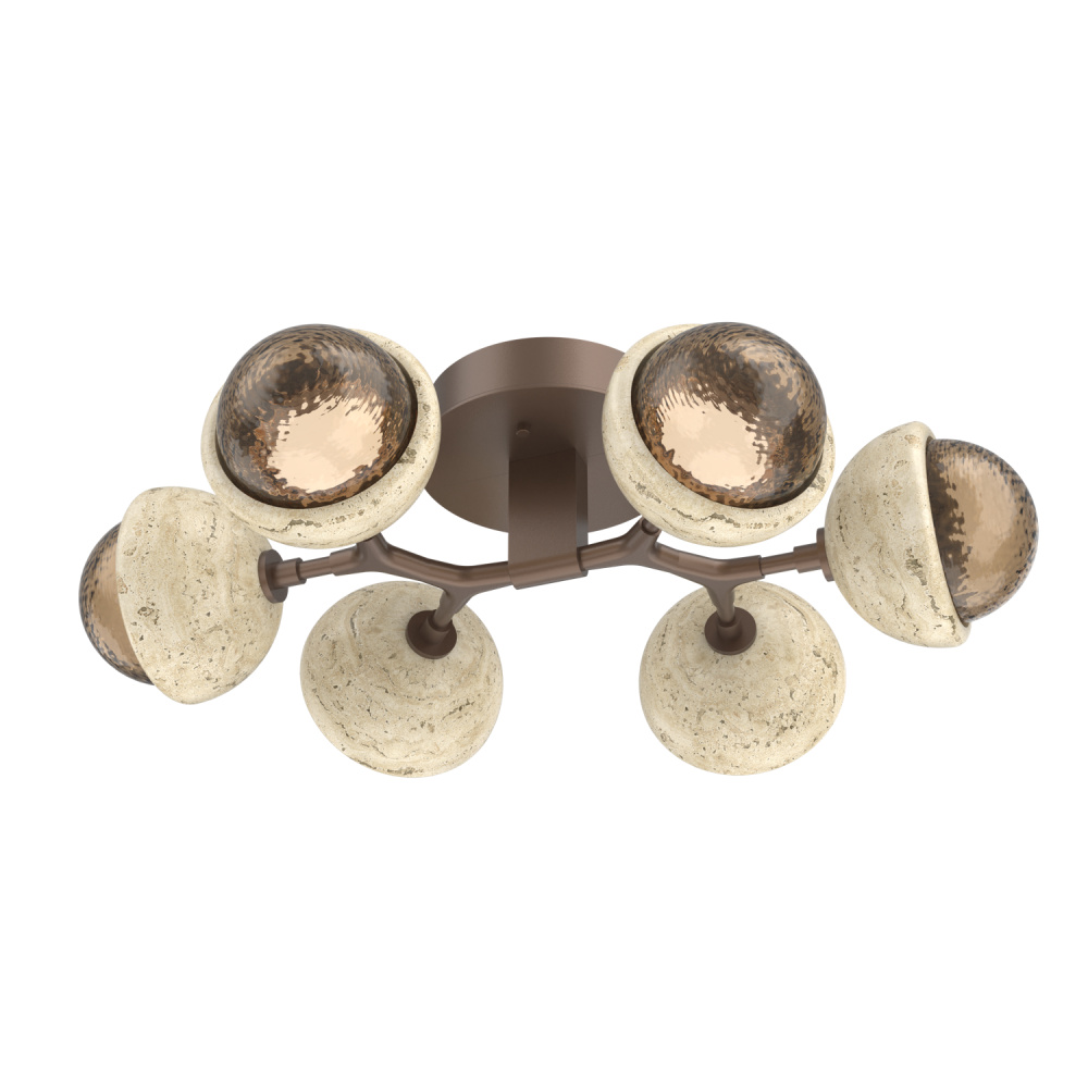 Cabochon Flush Mount Burnished Bronze