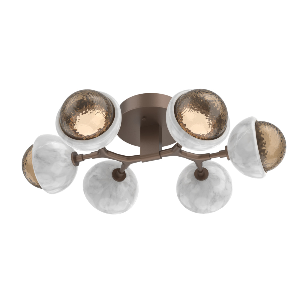 Cabochon Flush Mount Burnished Bronze