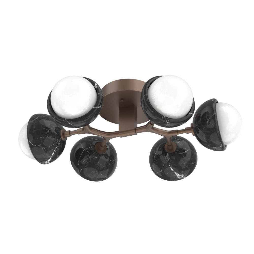 Cabochon Flush Mount Burnished Bronze