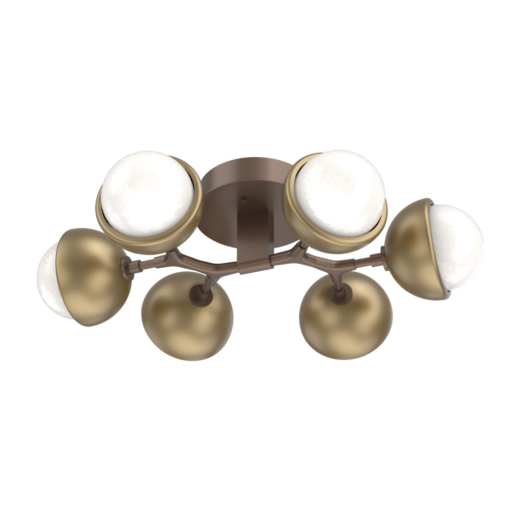 Cabochon Flush Mount Burnished Bronze