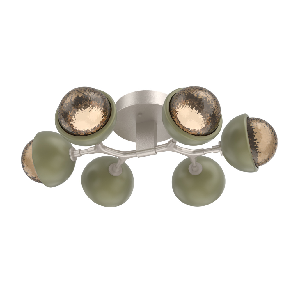 Cabochon Flush Mount Beige Silver