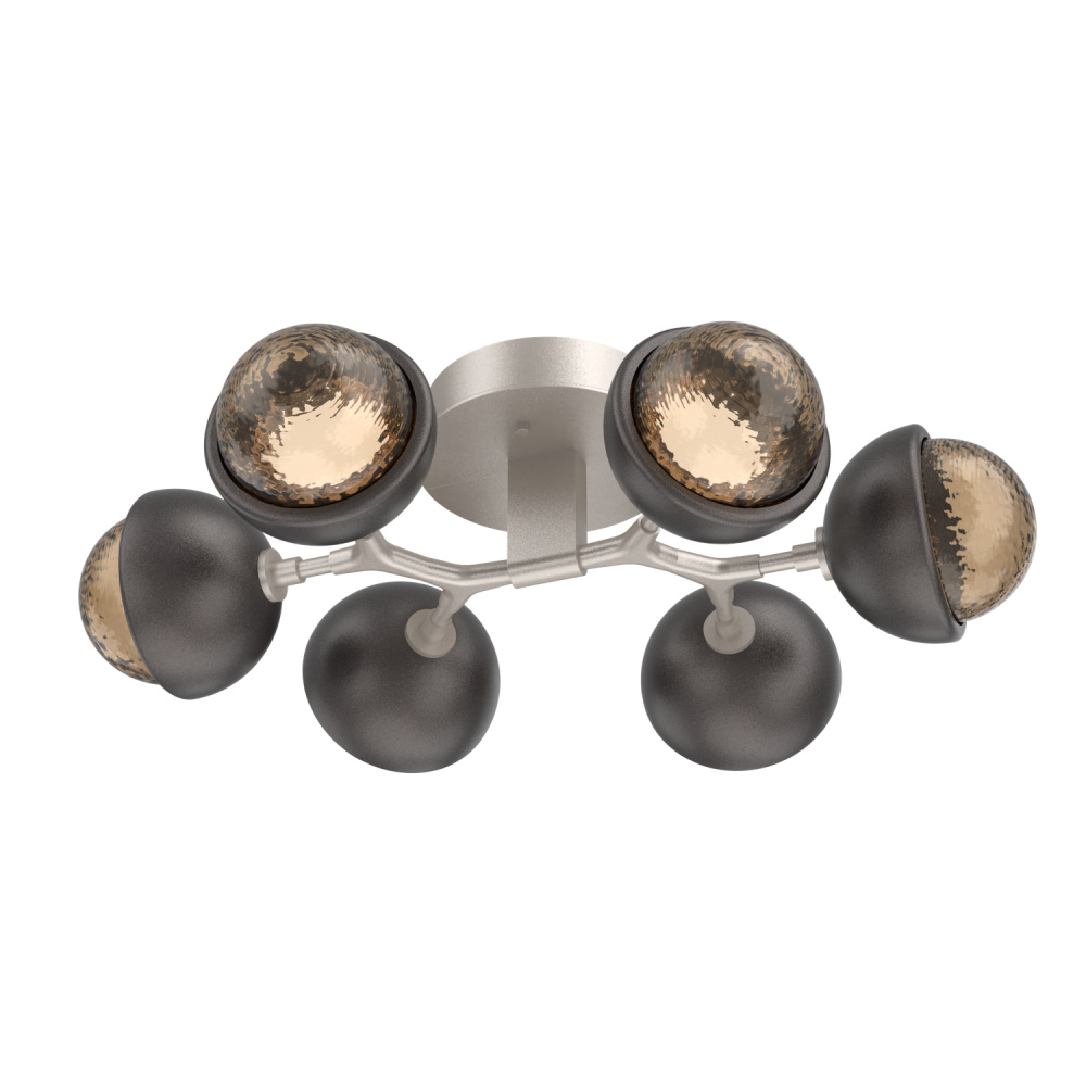 Cabochon Flush Mount Beige Silver
