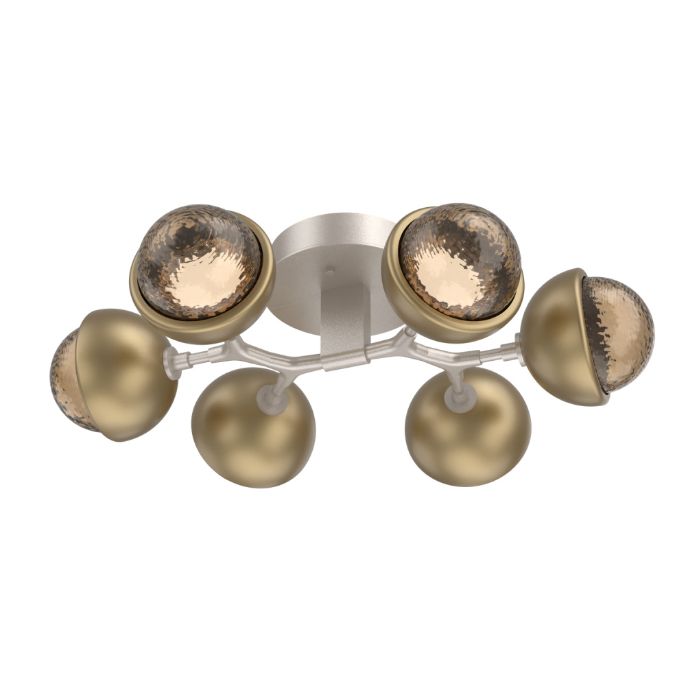 Cabochon Flush Mount Beige Silver