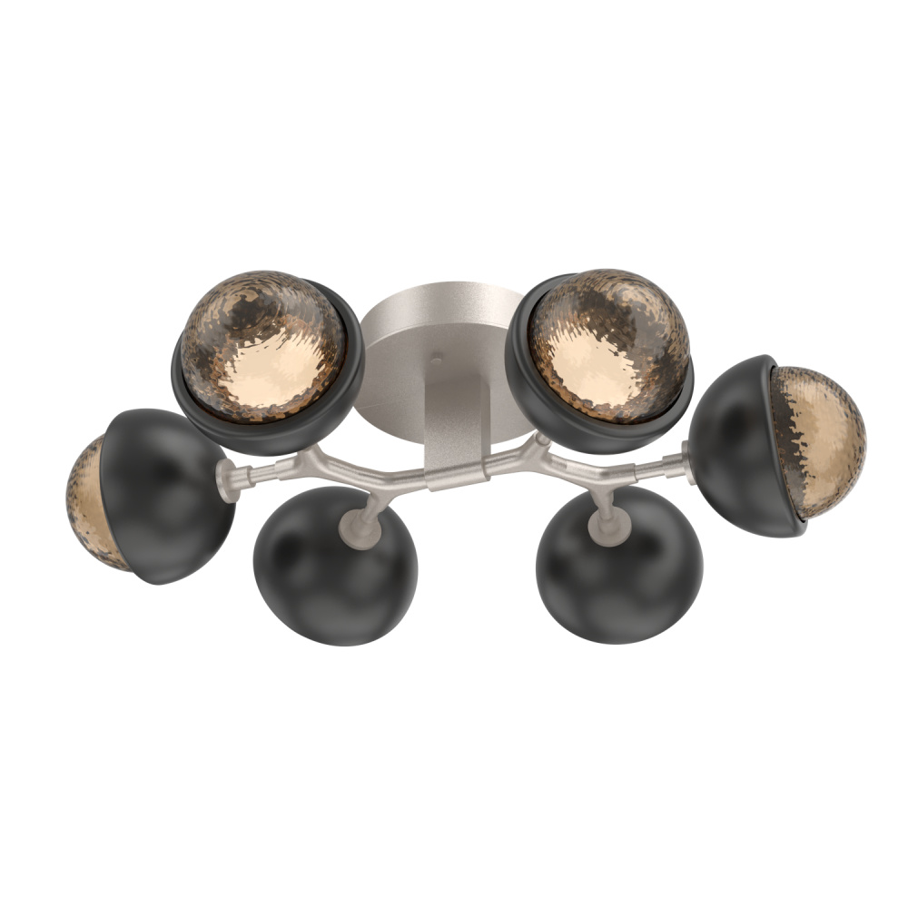 Cabochon Flush Mount Beige Silver