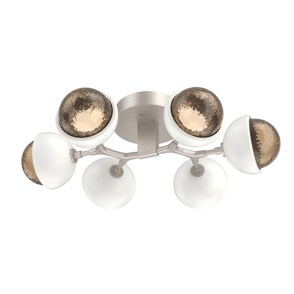 Cabochon Flush Mount Beige Silver