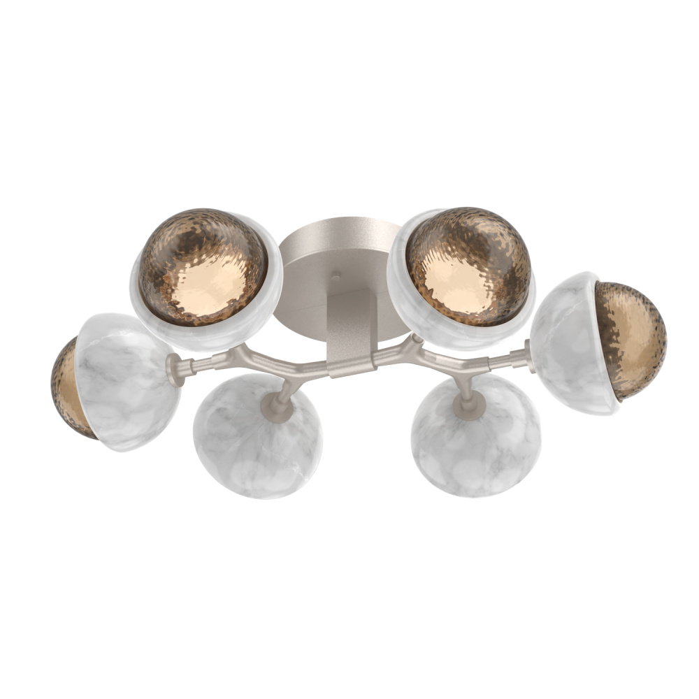 Cabochon Flush Mount Beige Silver