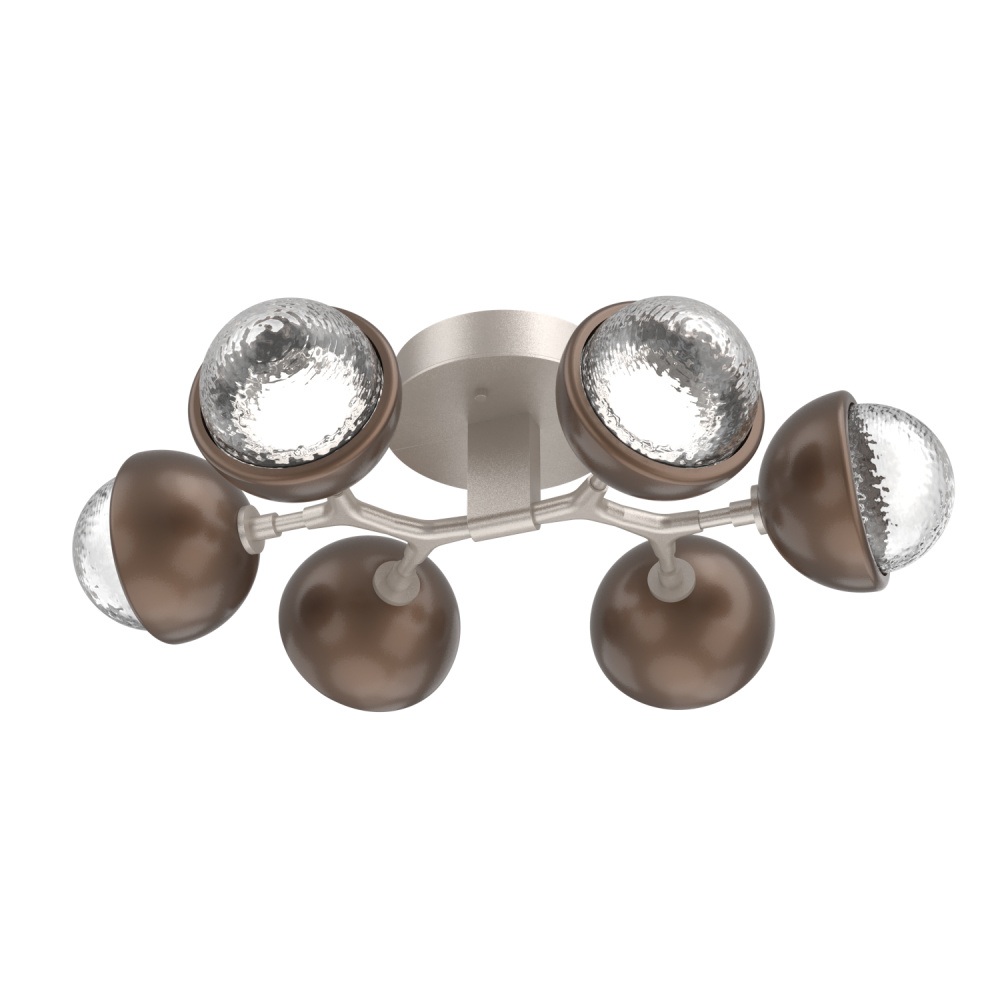 Cabochon Flush Mount Beige Silver