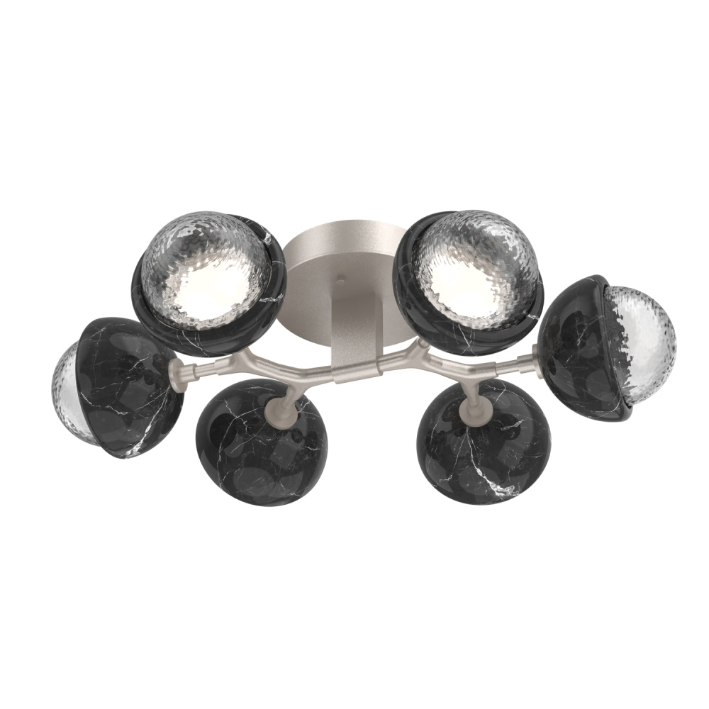 Cabochon Flush Mount Beige Silver