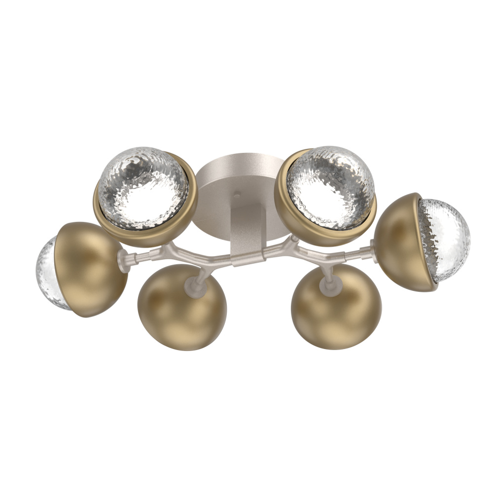 Cabochon Flush Mount Beige Silver