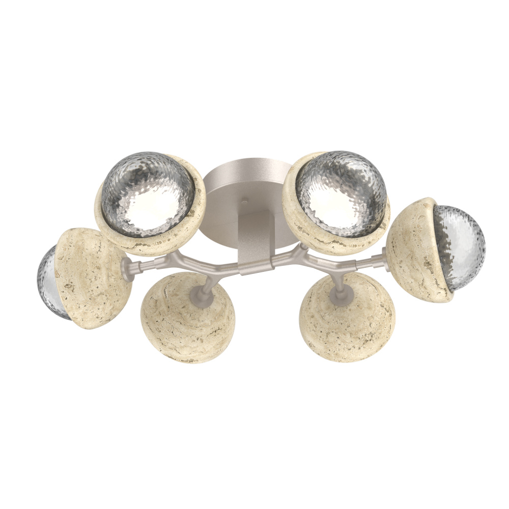 Cabochon Flush Mount Beige Silver