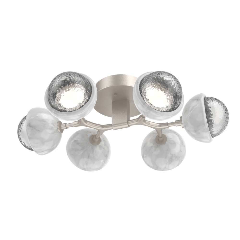 Cabochon Flush Mount Beige Silver