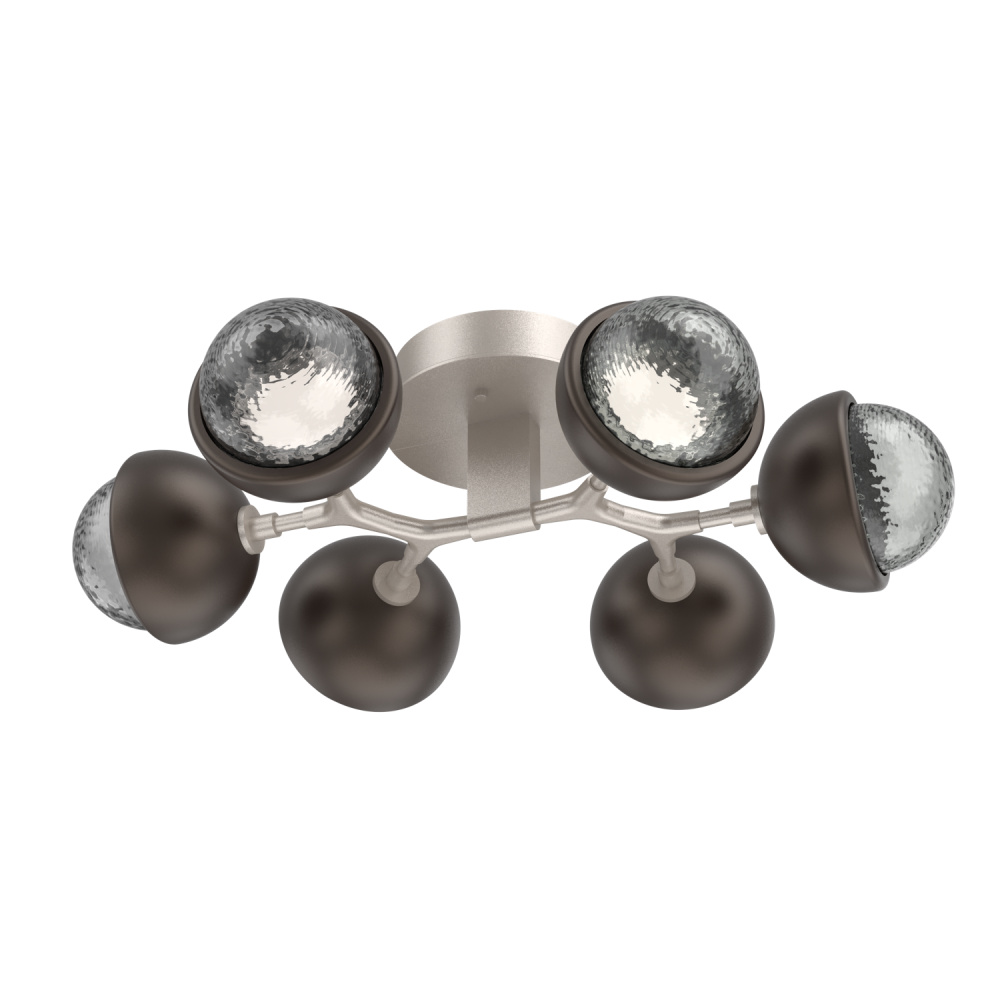 Cabochon Flush Mount Beige Silver