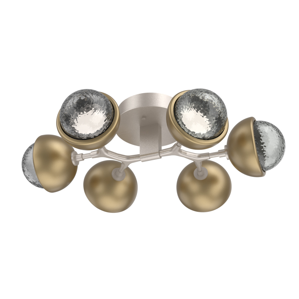 Cabochon Flush Mount Beige Silver