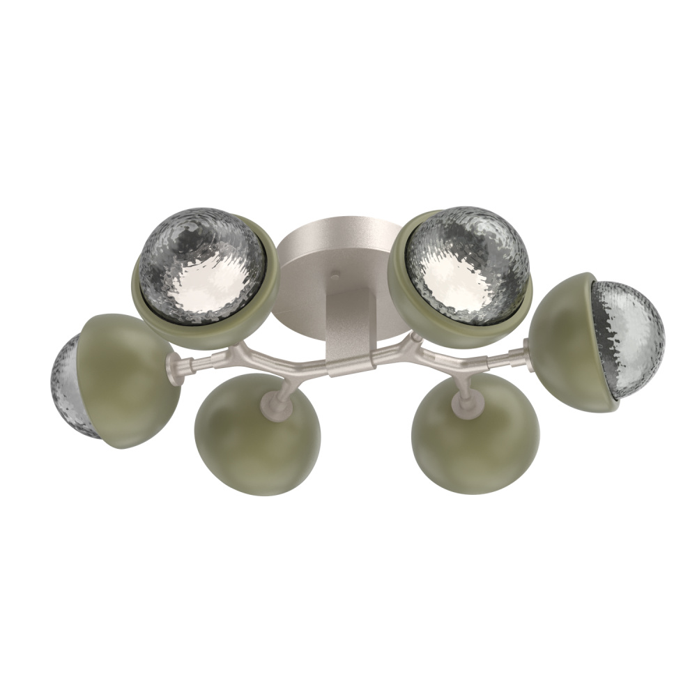 Cabochon Flush Mount Beige Silver