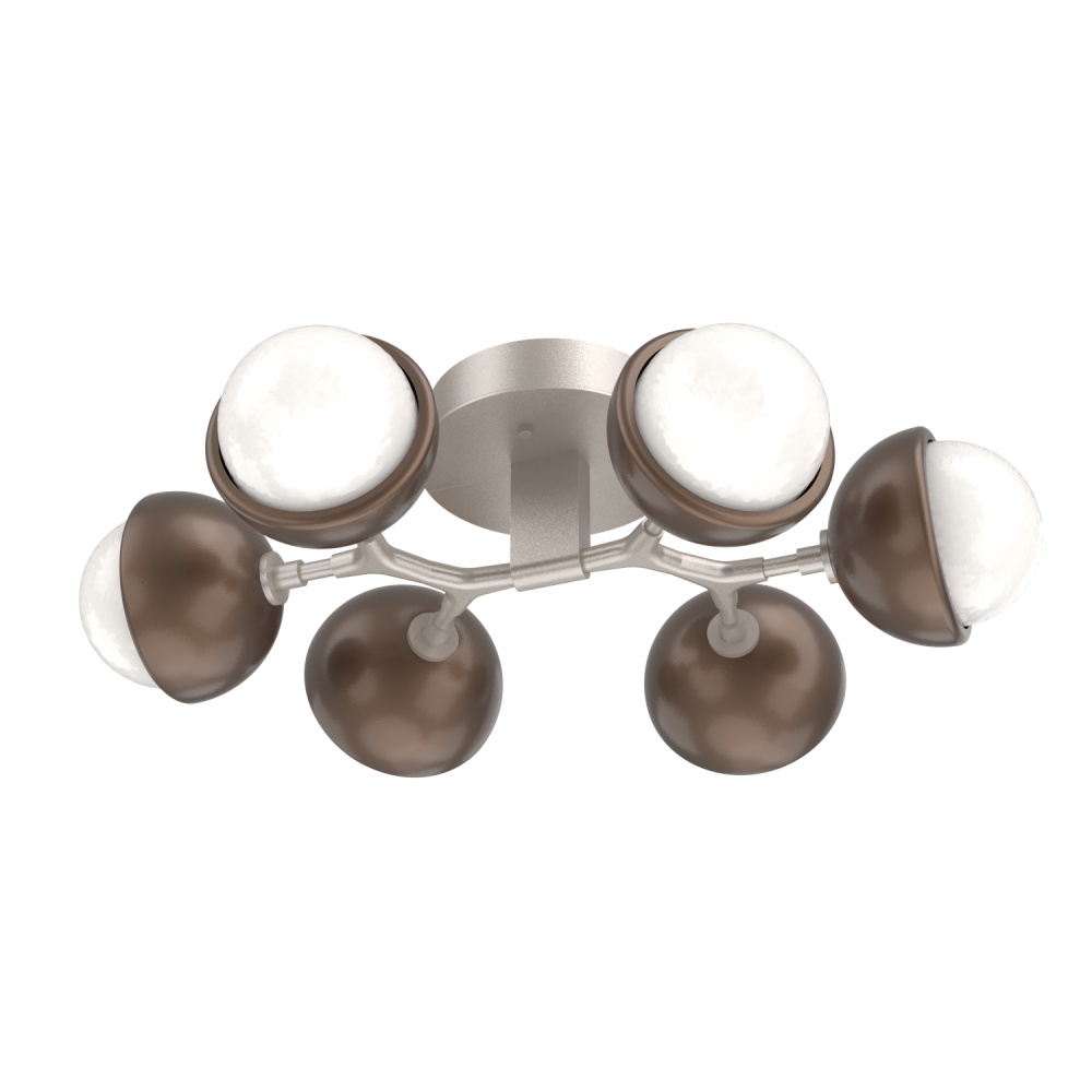 Cabochon Flush Mount Beige Silver