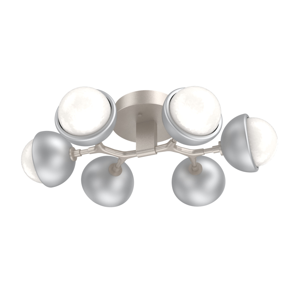 Cabochon Flush Mount Beige Silver