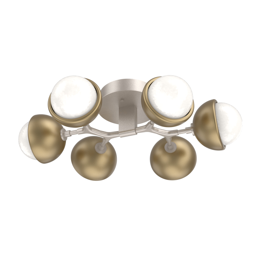Cabochon Flush Mount Beige Silver