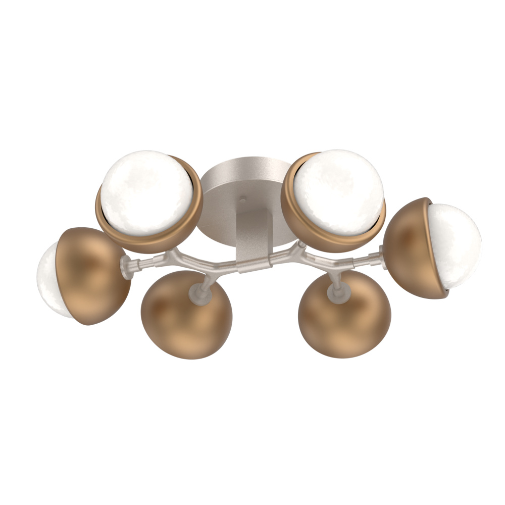 Cabochon Flush Mount Beige Silver