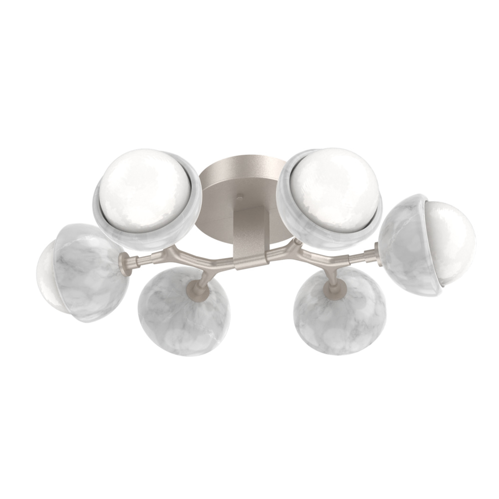Cabochon Flush Mount Beige Silver